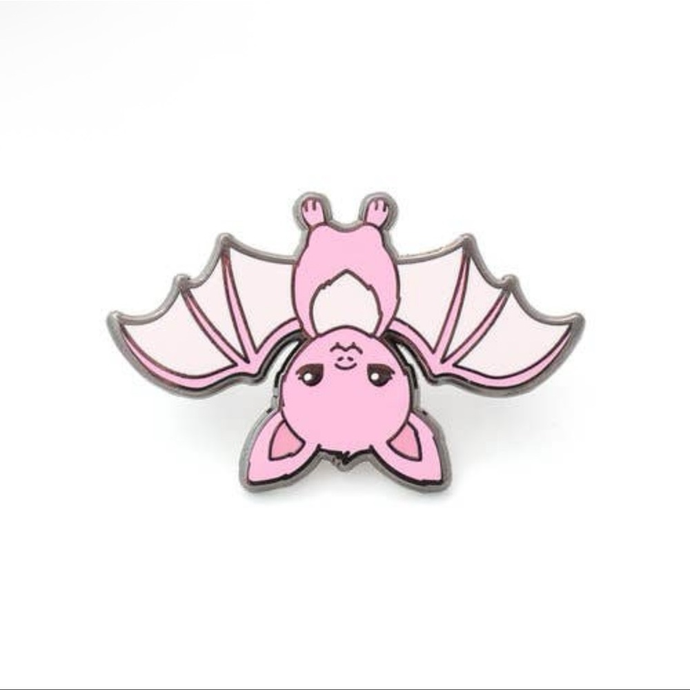 Cute Pink Bat Enamel Pin